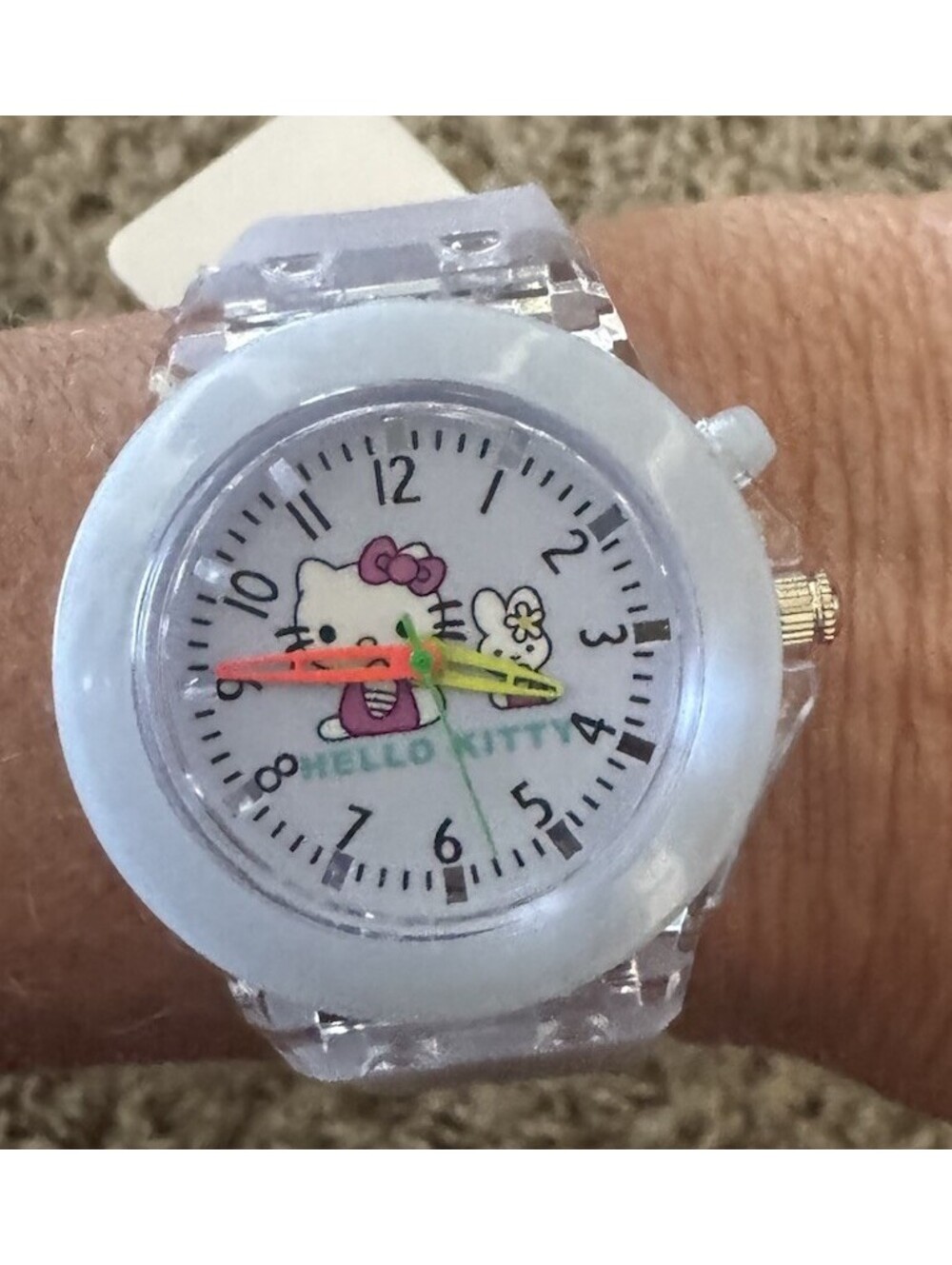 NEW Hello Kitty Analog Watch with Silicone Band - Purple NWOT